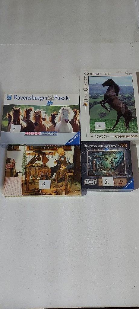 Puzzels 1000 en 750 stukken, Ophalen, 500 t/m 1500 stukjes, Zo goed als nieuw