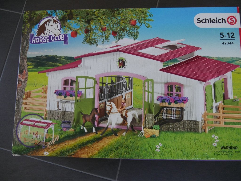 schleich HORSE CLUB 42344 Manege met paarden en ruiter, Verzamelen, Ophalen, Gebruikt