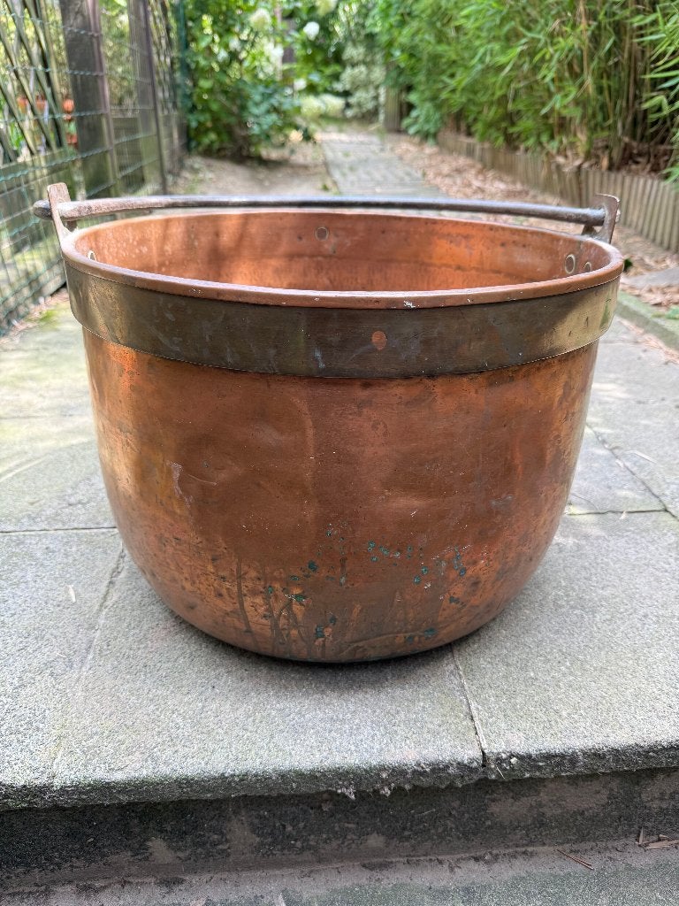 Ancien Chaudron en cuivre, Antiquités & Art, Enlèvement, Cuivre