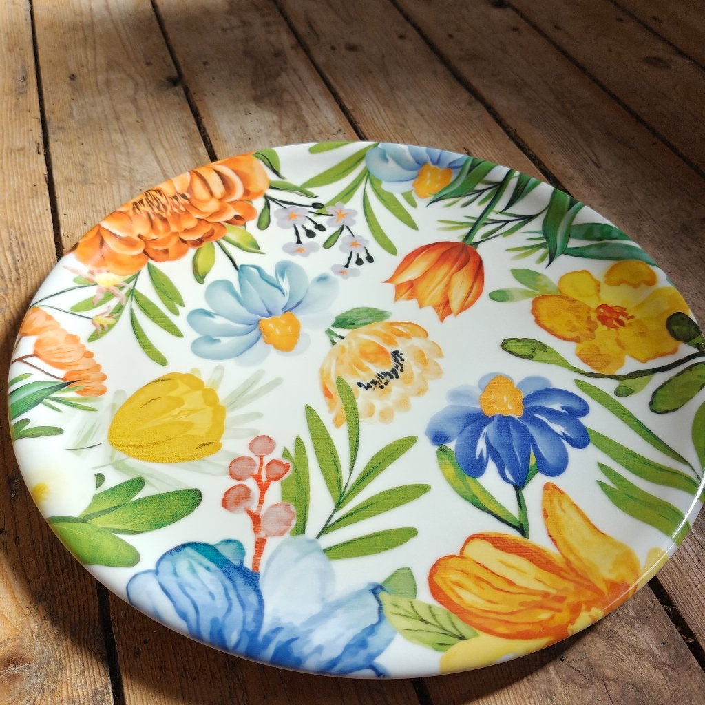 6 Pizzaborden met bloemen, Neuf, Assiettes(s), Céramique, Enlèvement
