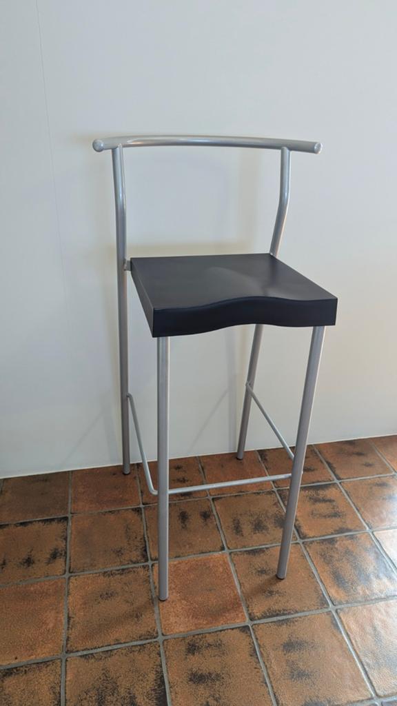Kartell philippe Starck high glob bar stoel zwart, 1 kruk, Ophalen, Zo goed als nieuw