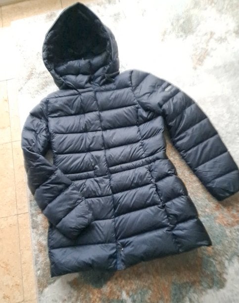 Polo Ralph Lauren lange donsjas Small, Kleding | Dames, Jassen | Winter, Blauw, Ophalen of Verzenden, Zo goed als nieuw, Ralph Lauren