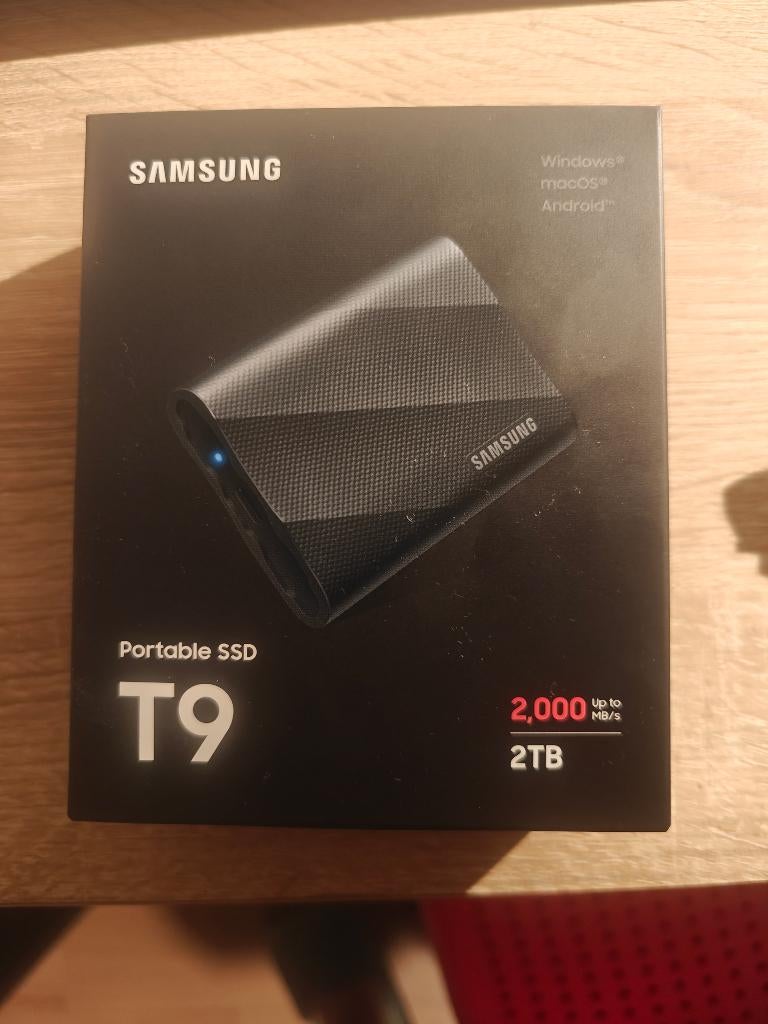 Samsung T9 2TB SSD portable – USB 3.2 2000 MB/s, 2TB, SSD, Ophalen of Verzenden, Zo goed als nieuw