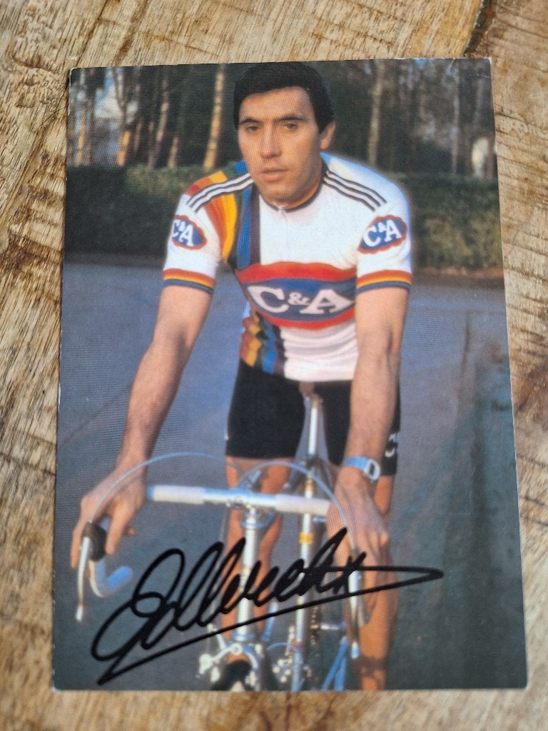 Gesigneerde fotokaart Eddy Merckx - 1978, Sport en Fitness, Wielrennen, Verzenden, Zo goed als nieuw, Overige typen