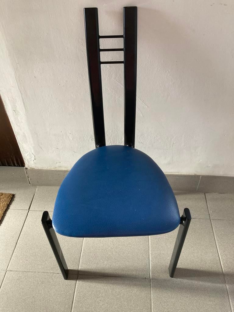 Keukenstoelen, Huis en Inrichting, Ophalen, Twee, Blauw, Zo goed als nieuw