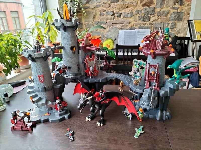 Ensemble de Playmobil Knights - Chevaliers Dragons, Comme neuf, Knights, Château/Fort, Kit complet