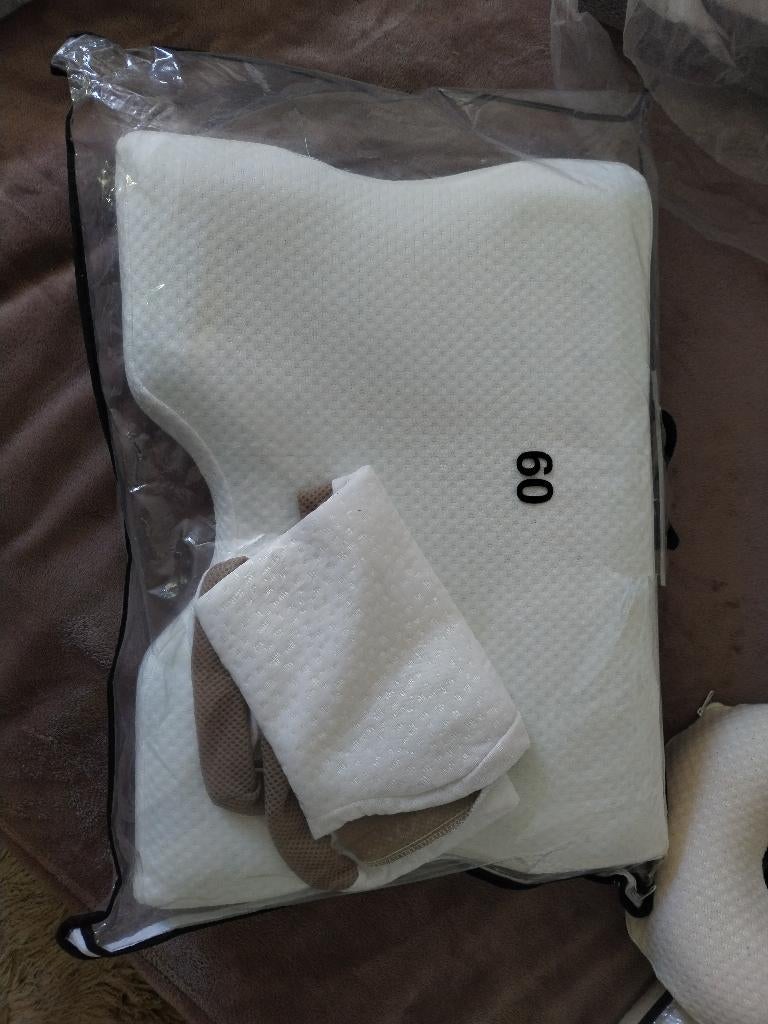 Oreiller à mémoire de forme en fibre de bambou, Huis en Inrichting, Slaapkamer | Beddengoed, Ophalen, Eenpersoons, Wit, Nieuw