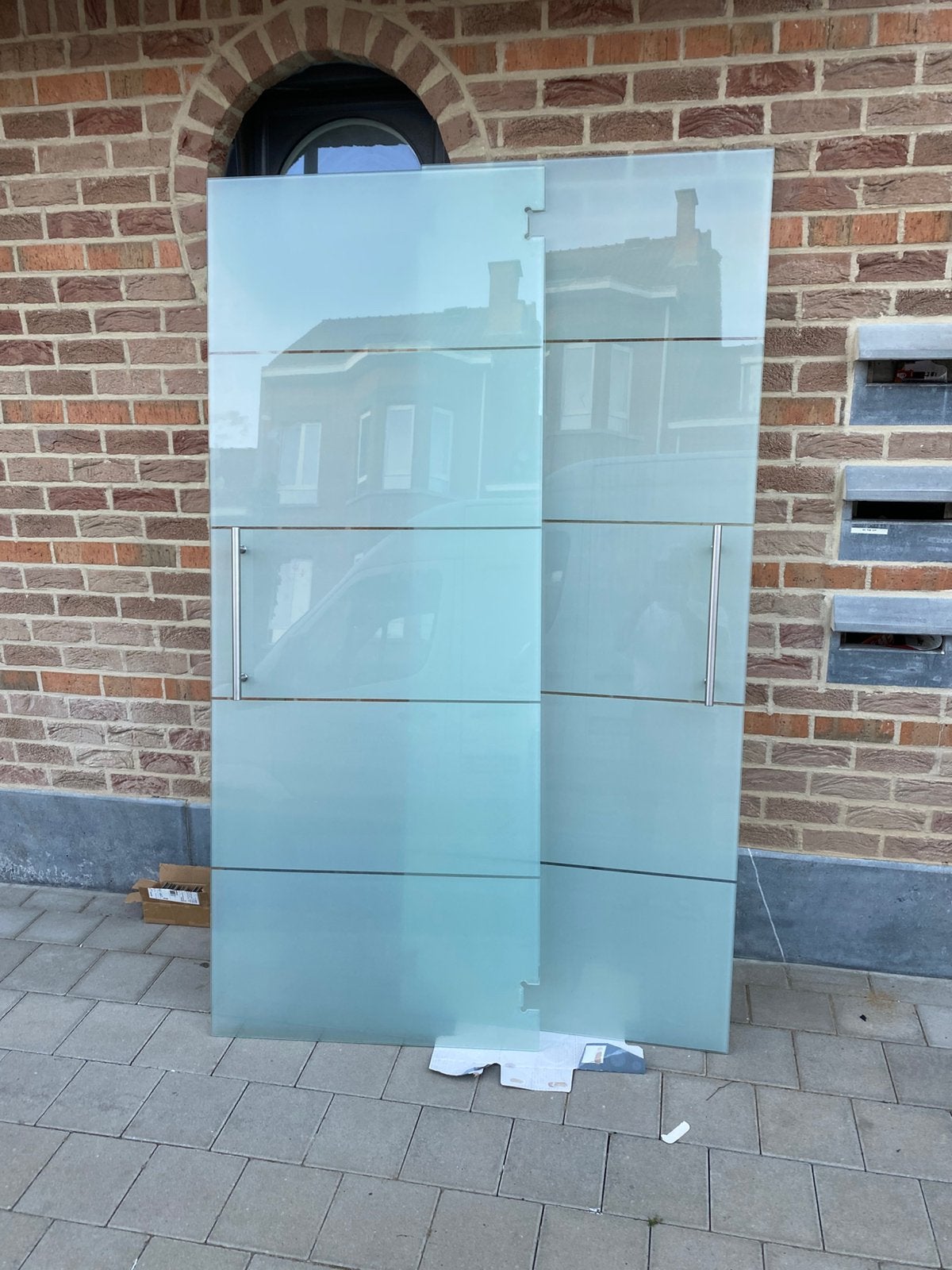 Portes en verre avec charniere, Enlèvement, Comme neuf