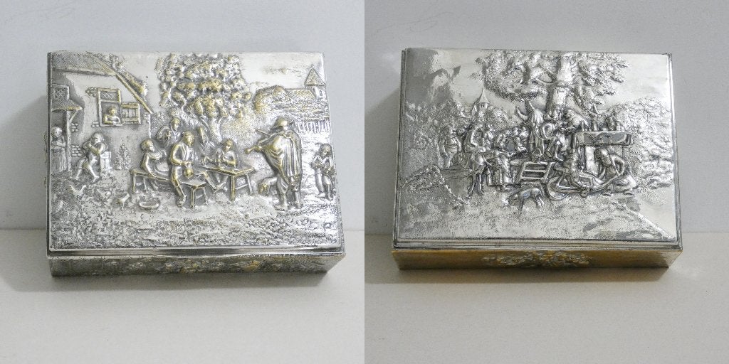 2x Silver plated box - Denmark gemerkt [430], Ophalen of Verzenden