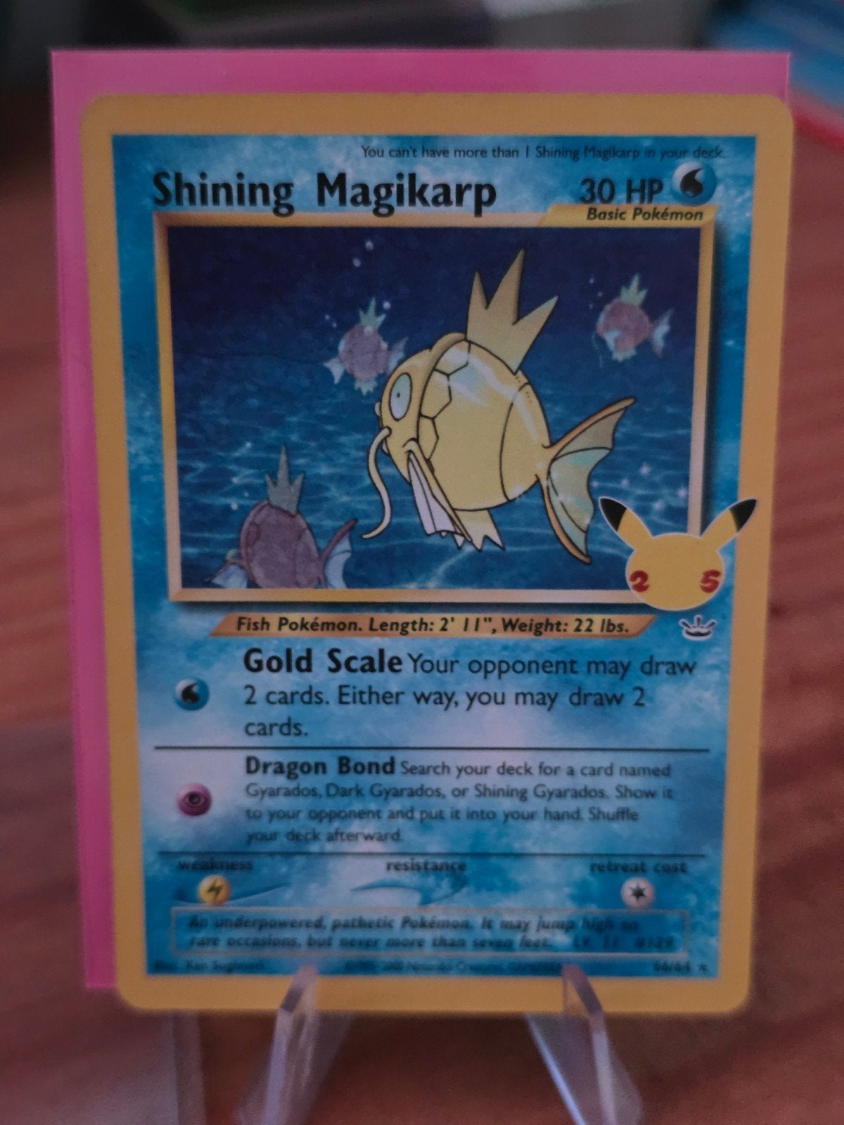 shining magikarp 25 celebration, Ophalen of Verzenden, Zo goed als nieuw, Losse kaart