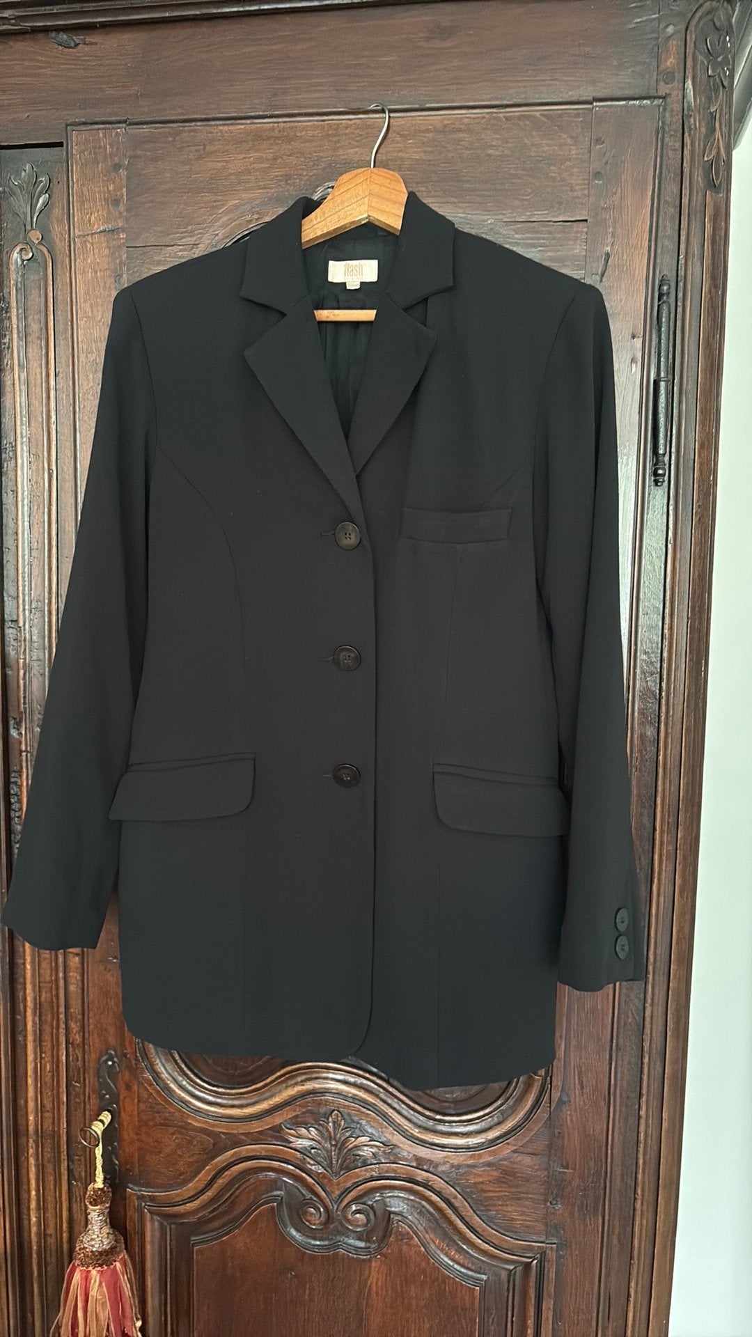 Veste noire, Taille 38/40 (M), Comme neuf, Manteau, Noir