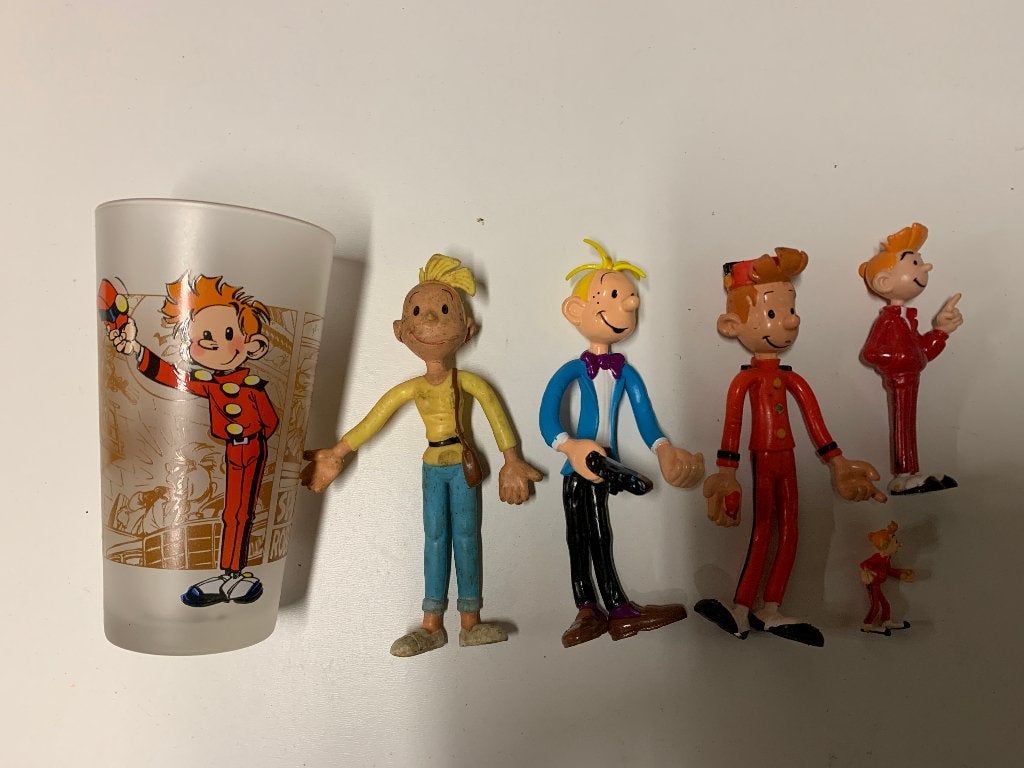 LOT STRIPFIGUREN ROBBEDOES & C SPIROU, Verzamelen, Ophalen of Verzenden, Guust of Robbedoes, Gebruikt, Beeldje of Figuurtje