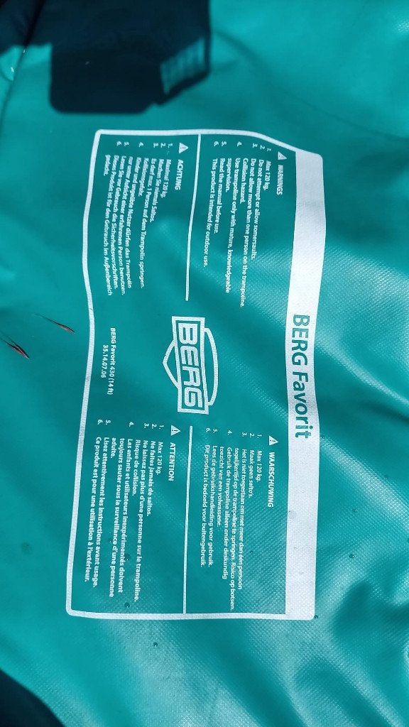SAFETY NET COMFORT  voor trampoline Berg Favorit 430 (14 ft), Ophalen, Zo goed als nieuw