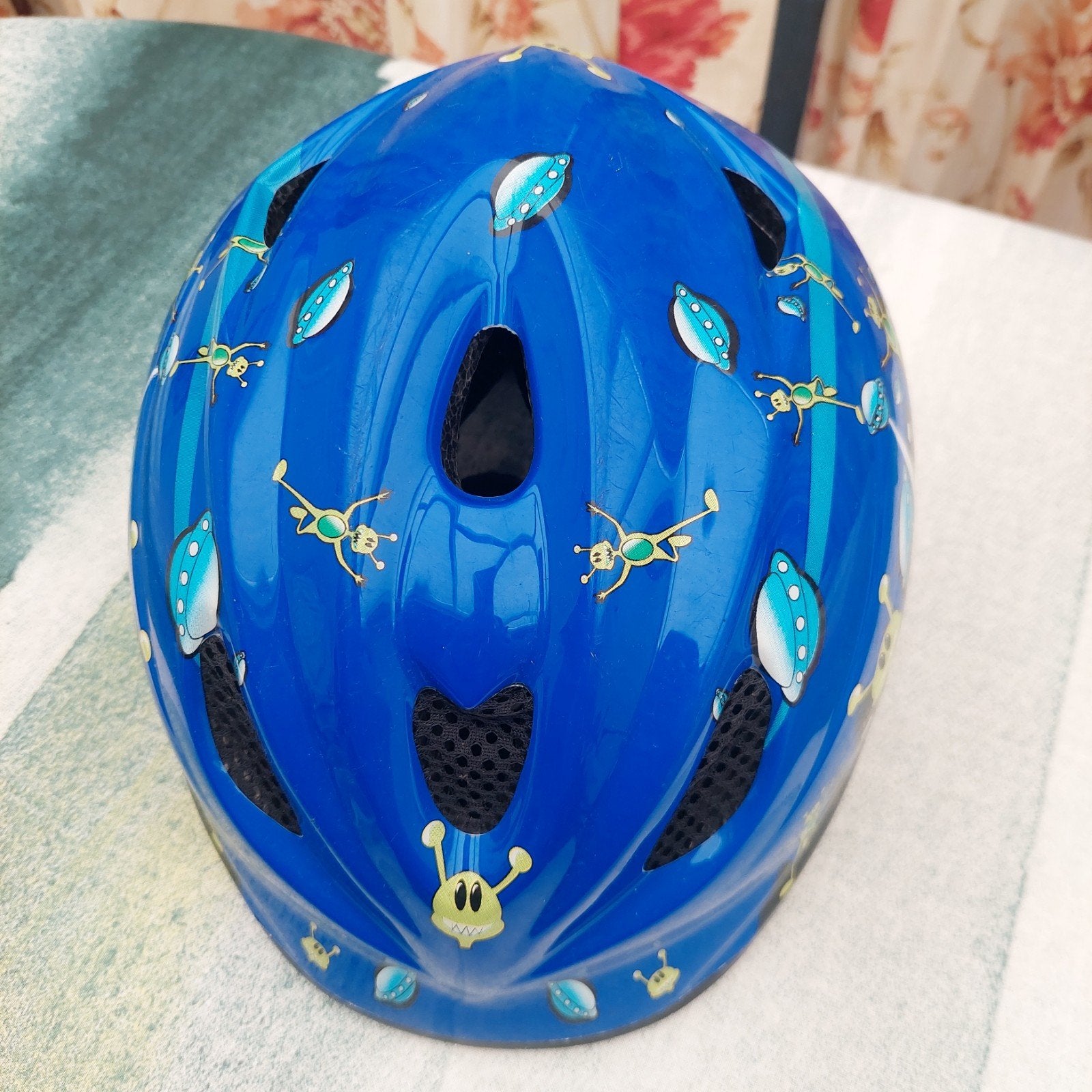 Blauwe fietshelm voor kinderen, Fietsen en Brommers, Ophalen, Gebruikt, Overige maten, Jongen of Meisje