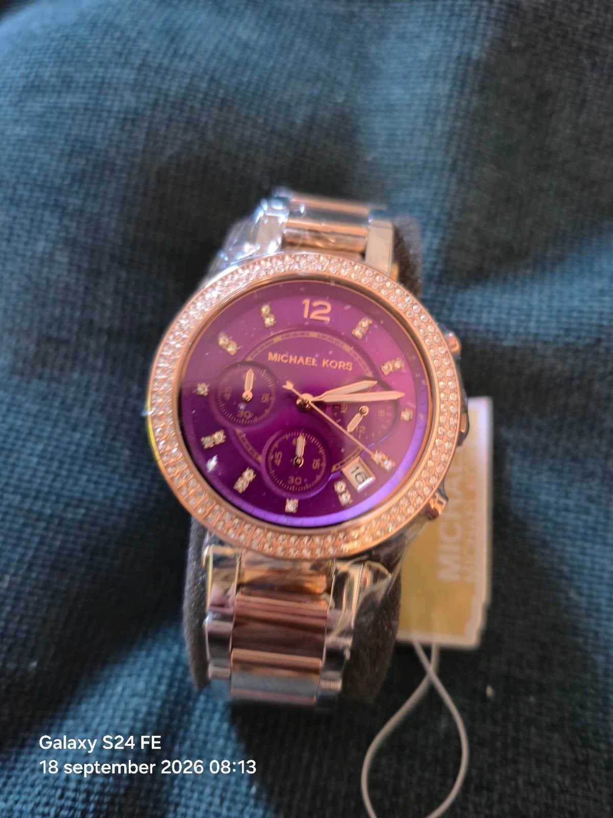 Nouveau Michael Kors Parker MK6108 — chronographe — barre d', Bijoux, Sacs & Beauté, Enlèvement ou Envoi, Argent, Argent