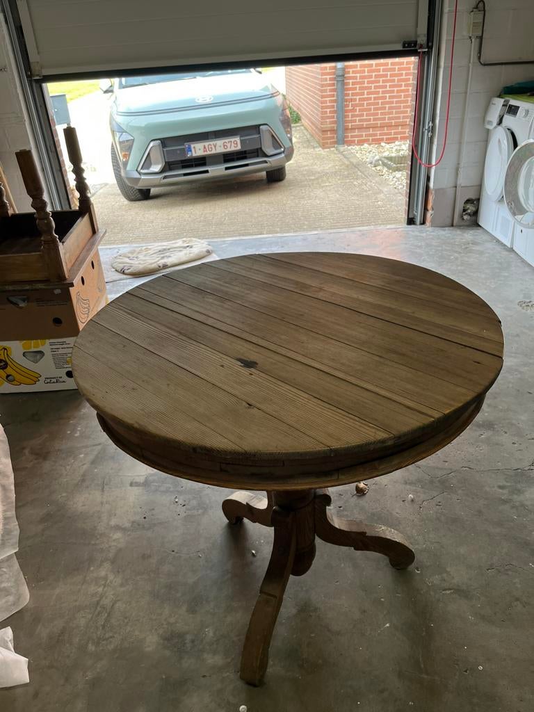 Oude ronde tafel 55 cm, Ophalen of Verzenden