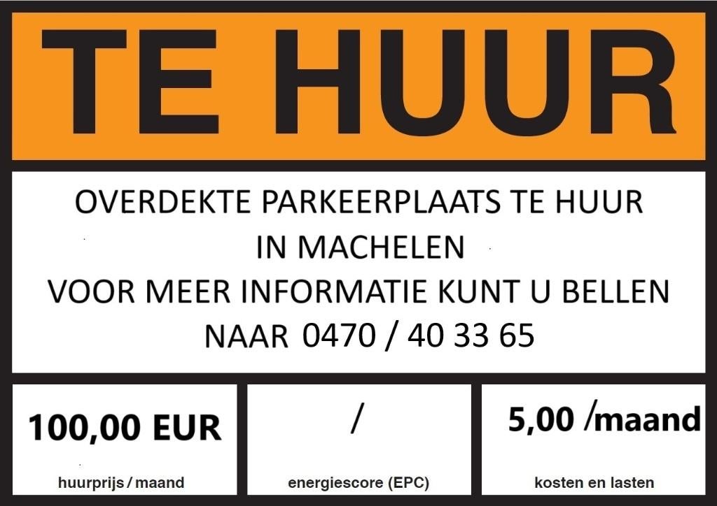 1830 Machelen Place de parking couverte a louer, Immo, Garages & Places de parking, Province du Brabant flamand