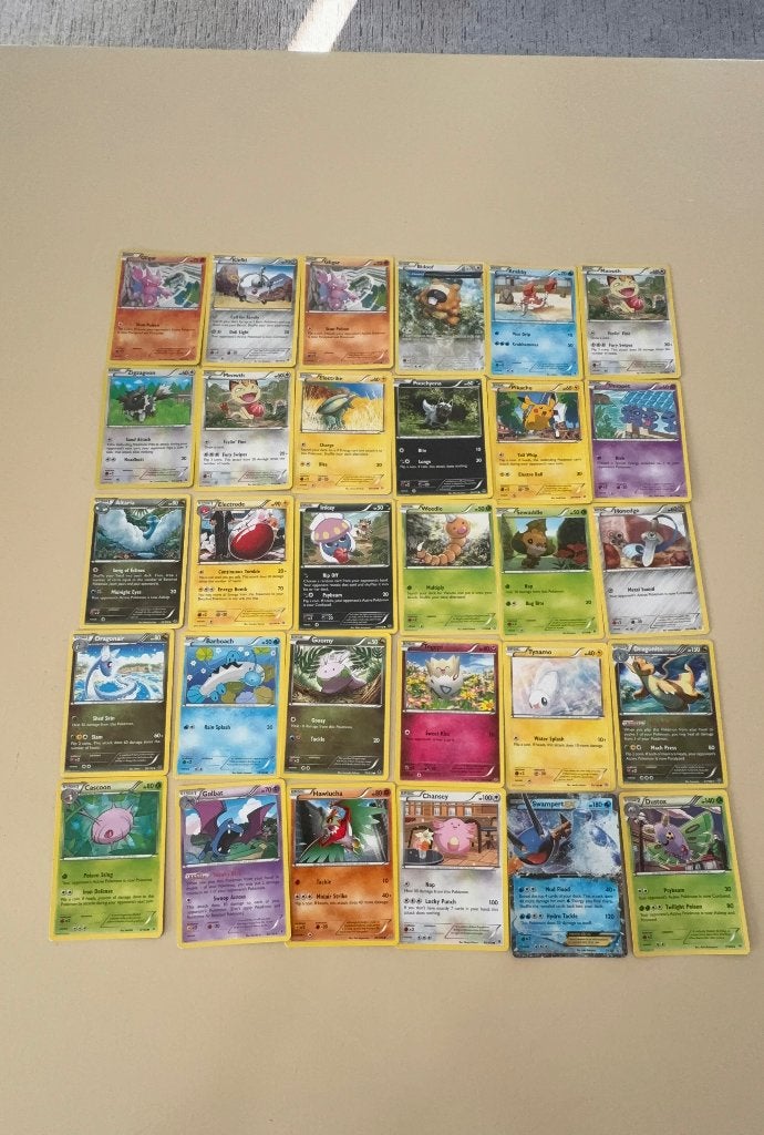 Lot pokémon kaarten - 30 stuks, Enlèvement ou Envoi, Utilisé, Plusieurs cartes