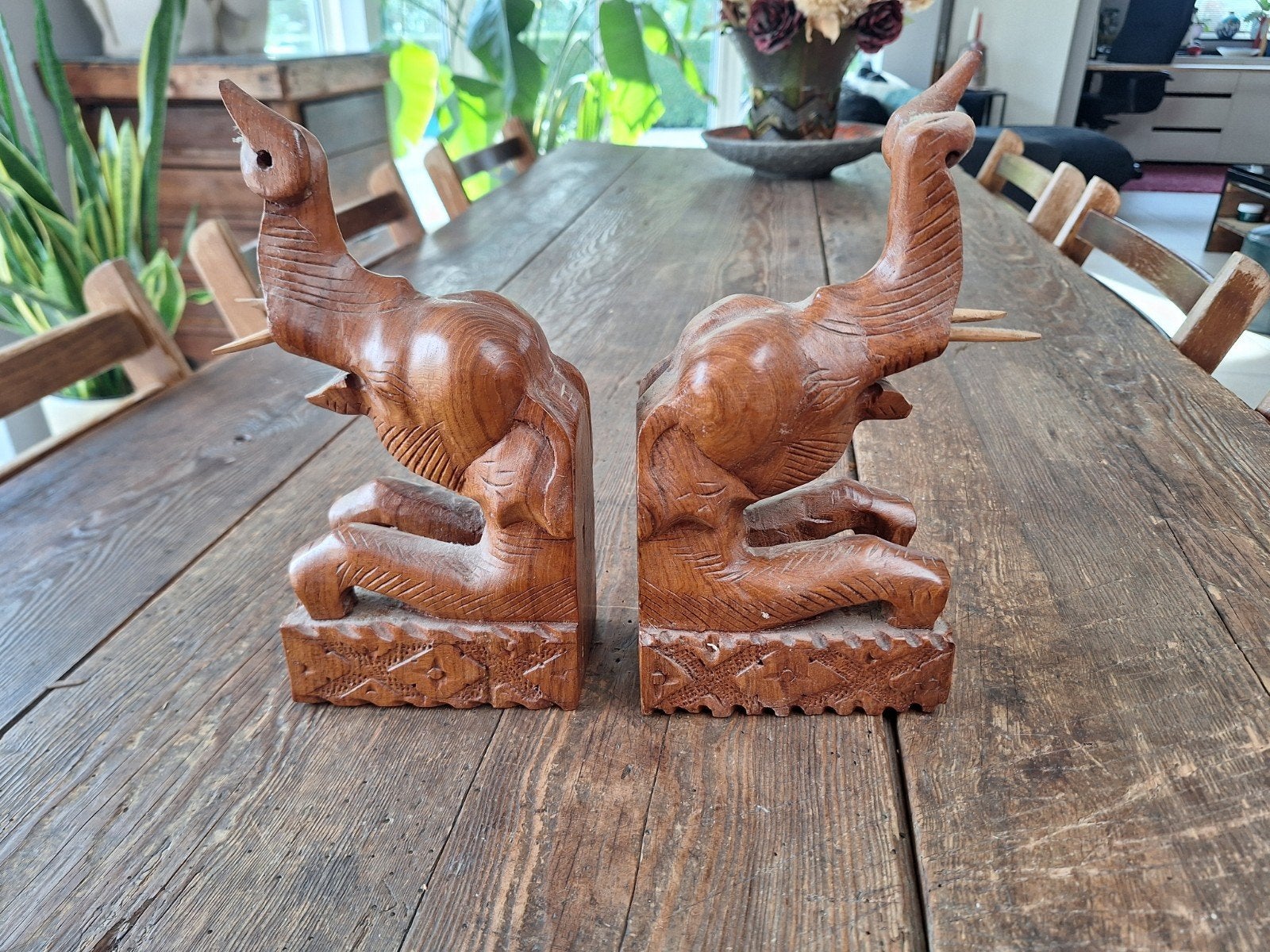 2 antieke boekensteunen, Antiek en Kunst, Ophalen of Verzenden
