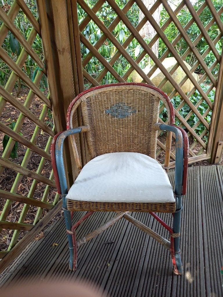tuinstoelen 4 stuks, Ophalen, Gebruikt, Rotan