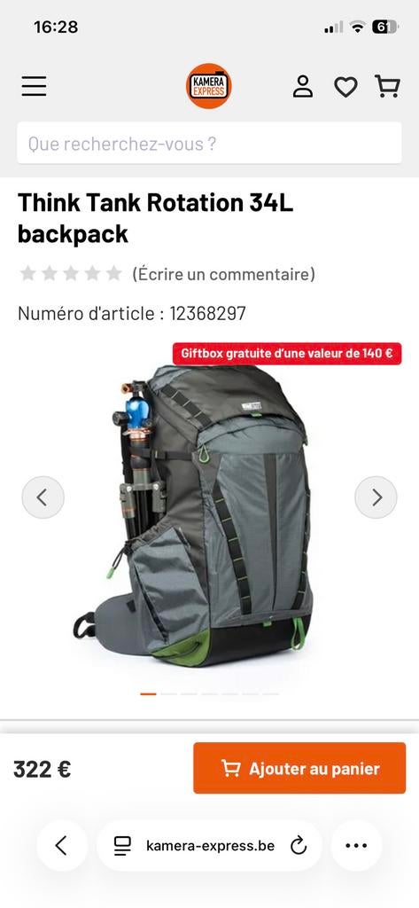 Sac Photo Think Tank Rotation 34L, Ophalen of Verzenden, Zo goed als nieuw