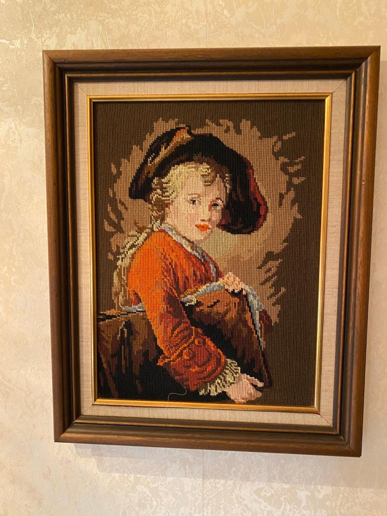 2 geborduurde werkjes, Antiek en Kunst, Ophalen