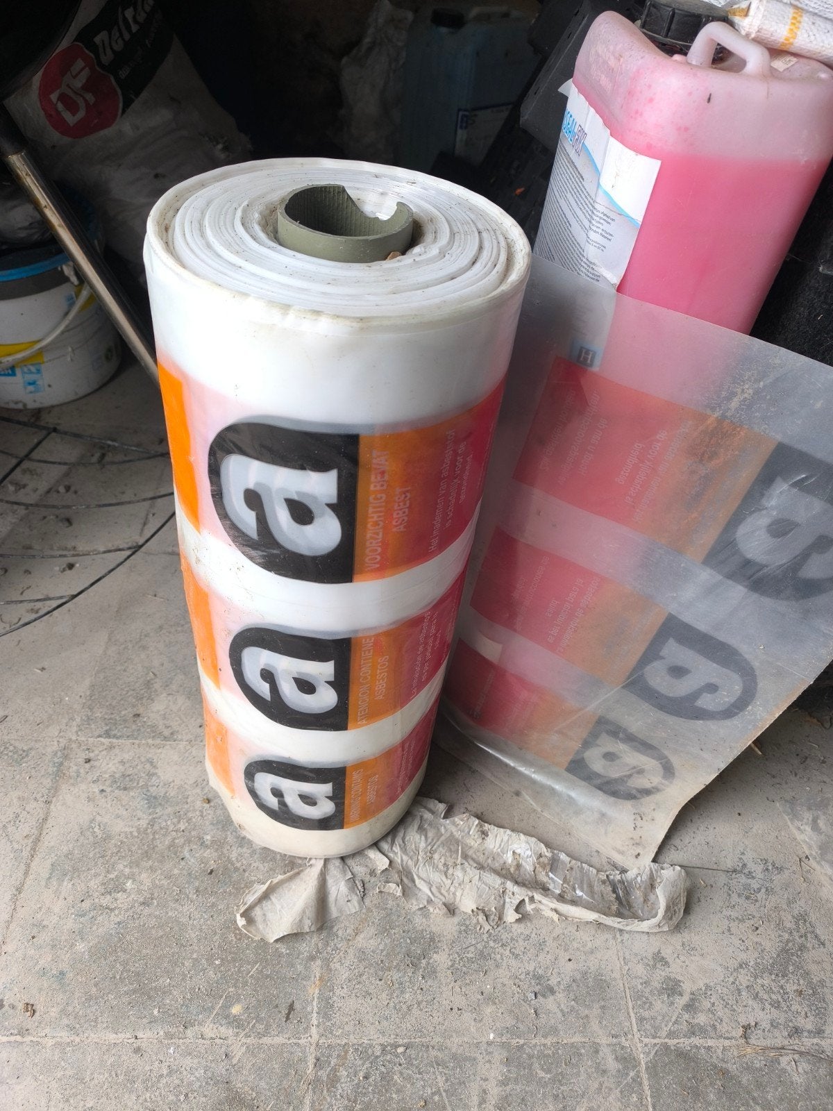 Asbest rol plastiek folie(inpak), Doe-het-zelf en Bouw, Ophalen, Folie