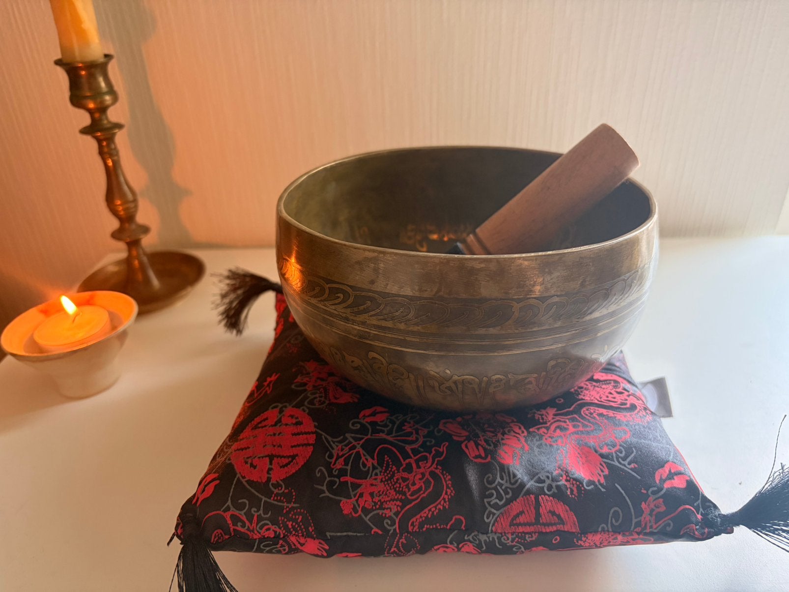 Bodhi klankschaal set Tree of Life gravure (16 cm), Muziek en Instrumenten, Ophalen of Verzenden, Nieuw, Overige soorten