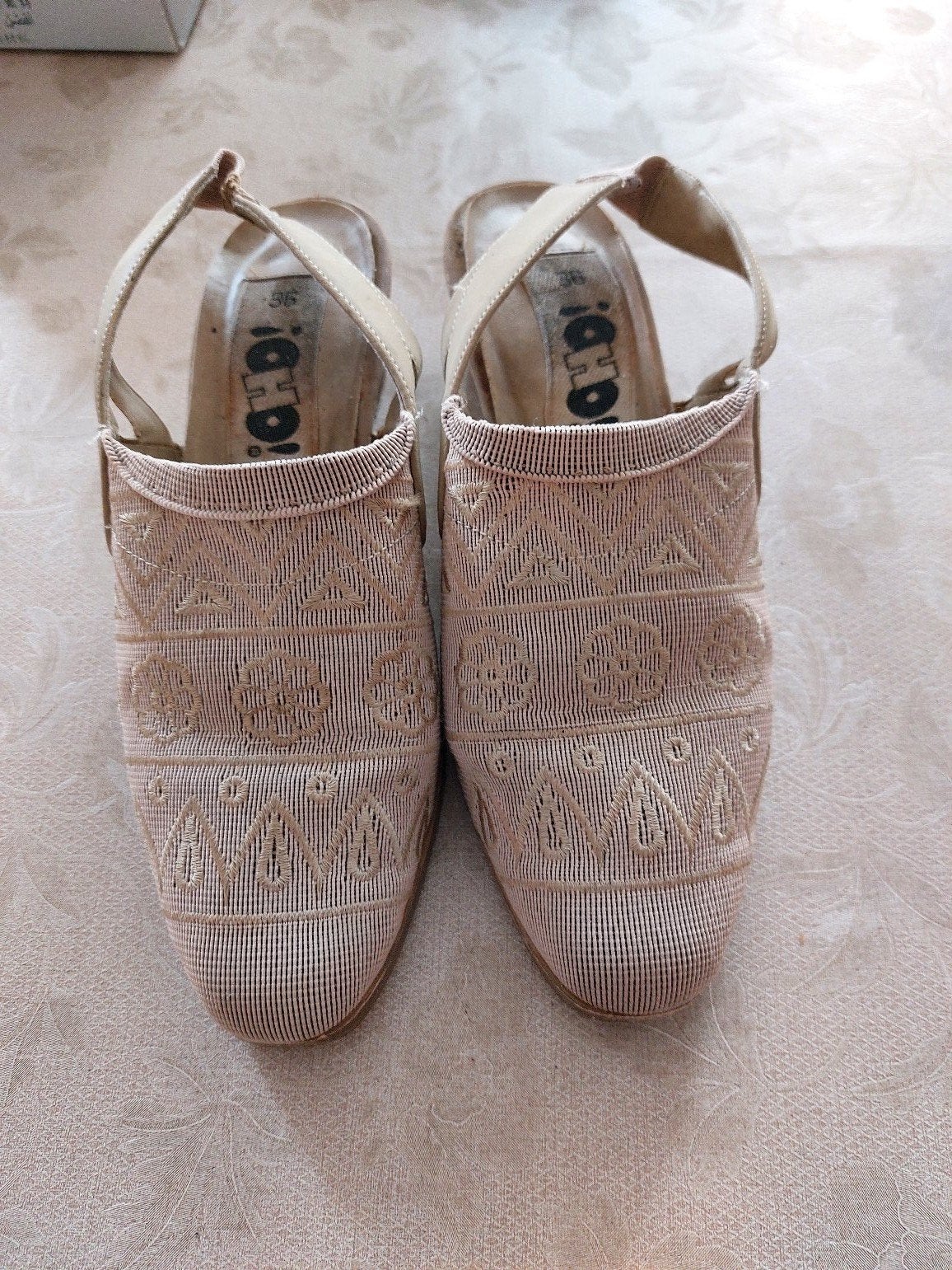 chaussures en tissu pour femmes, taille 36, couleur beige, Enlèvement, Beige