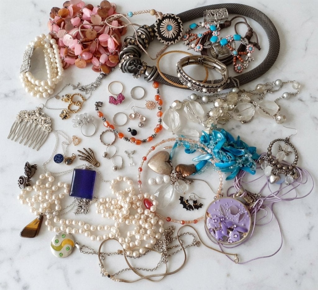 lot sieraden 07 ongeveer 800 gram, Ophalen of Verzenden, Zilver, Overige typen, Met edelsteen