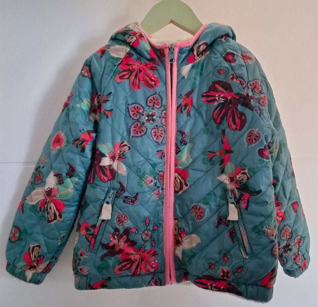 CATIMINI OMKEERBAAR donsjack meisjes van 8 jaar oud (128 cm), Ophalen, Catimini, Gebruikt, Meisje