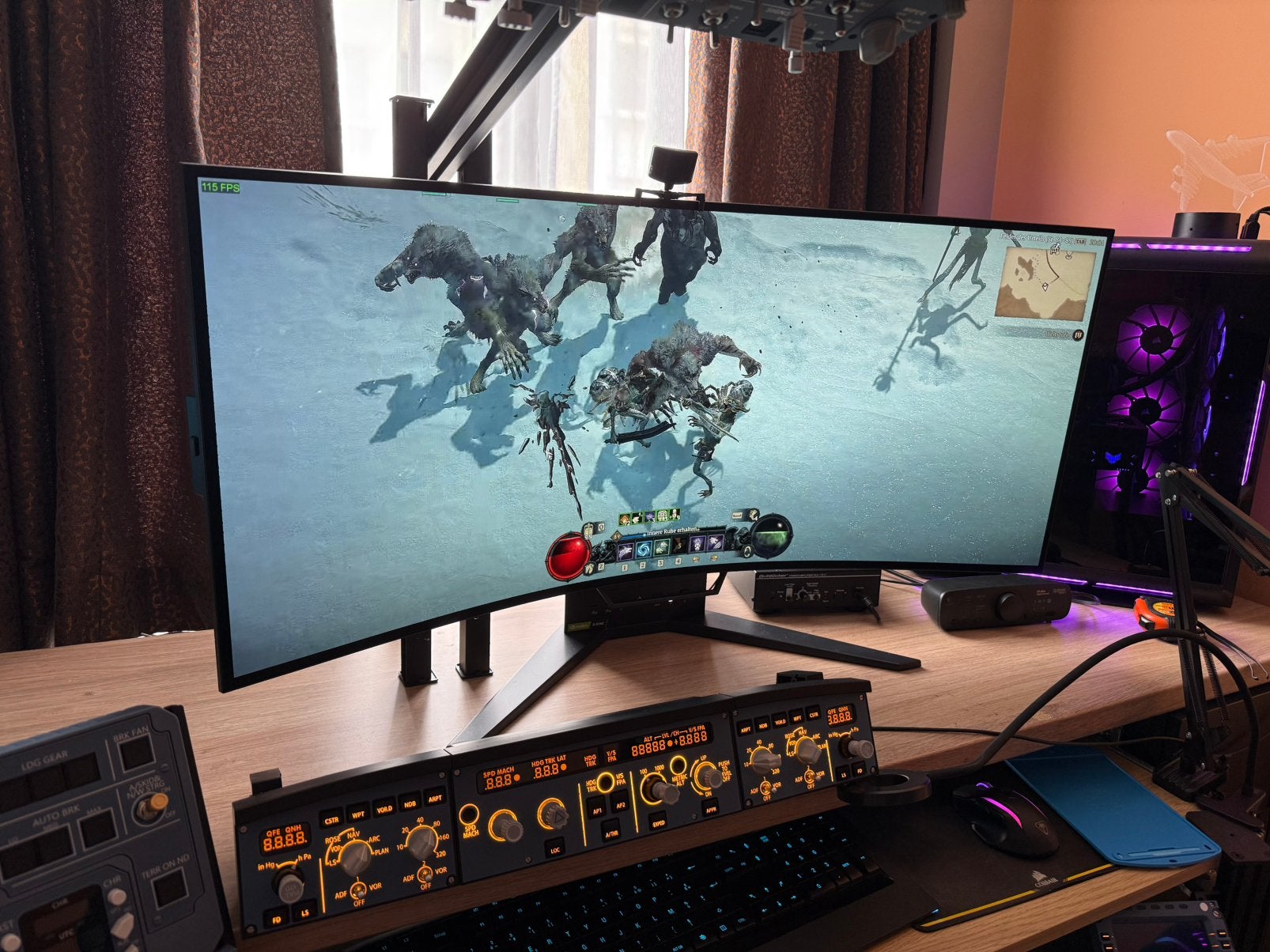 Corsair XENEON FLEX 45WQHD 240 OLED (3440x1440), Gaming, 1 à 2 ms, Comme neuf, Enlèvement
