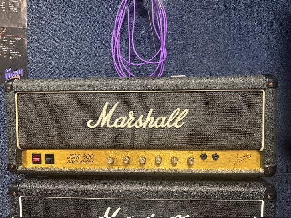 Marshall JCM 800 Super Bass MKII Head 1990, Musique & Instruments, Enlèvement, Utilisé, 50 à 100 watts