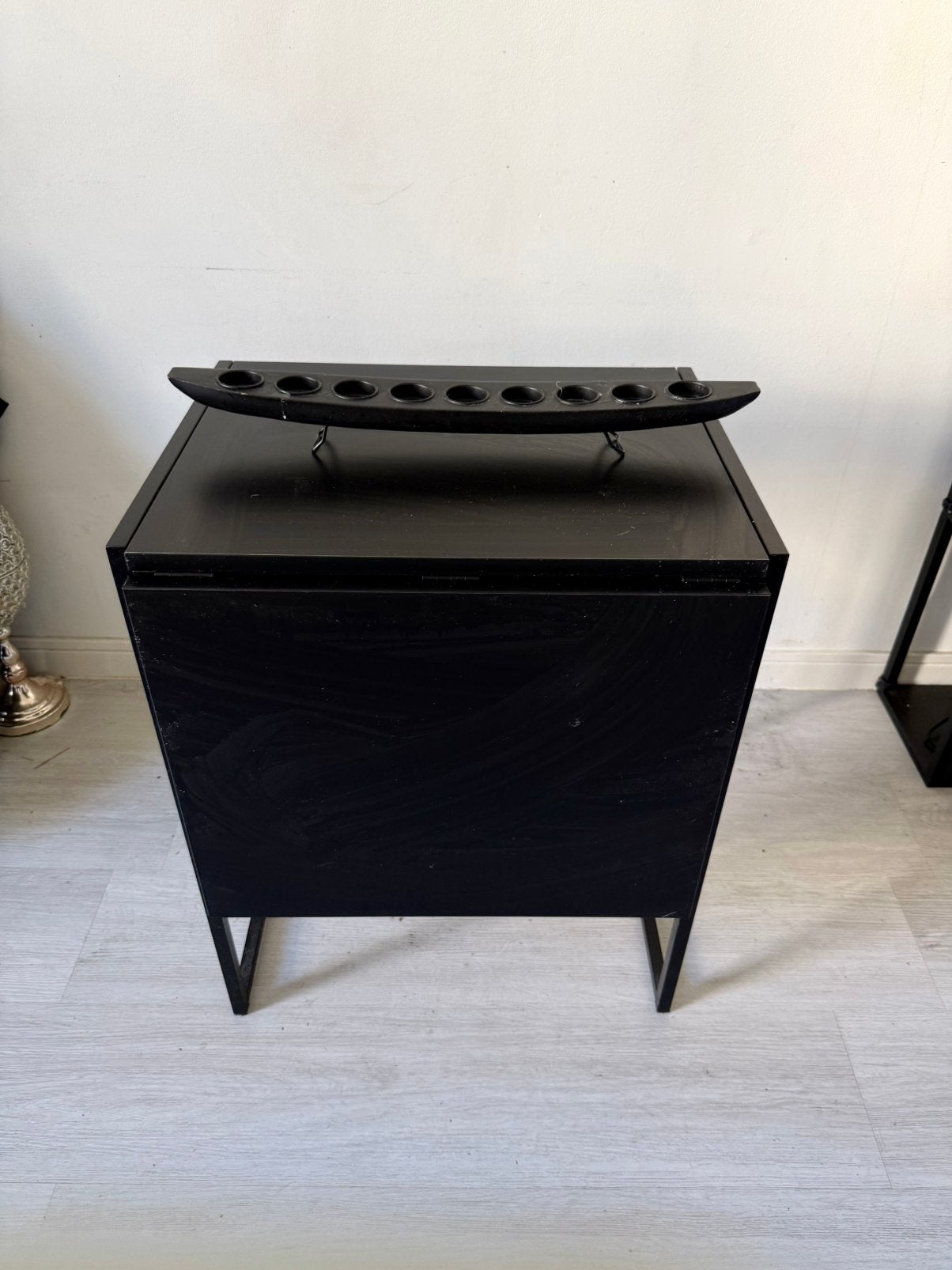 Table de salon noir pliable, Nieuw, 45 tot 65 cm, Hout, 55 tot 70 cm