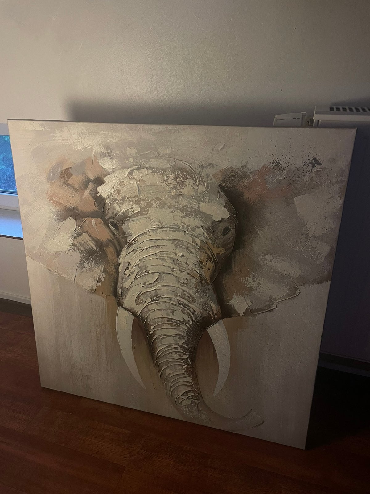 Grand tableau éléphant en relief 3D, Maison & Meubles, Enlèvement ou Envoi, Comme neuf