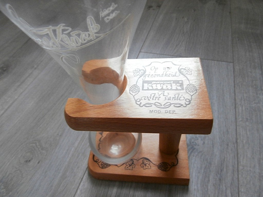 Kwak bierglas met houder, Ophalen, Gebruikt, Bierglas