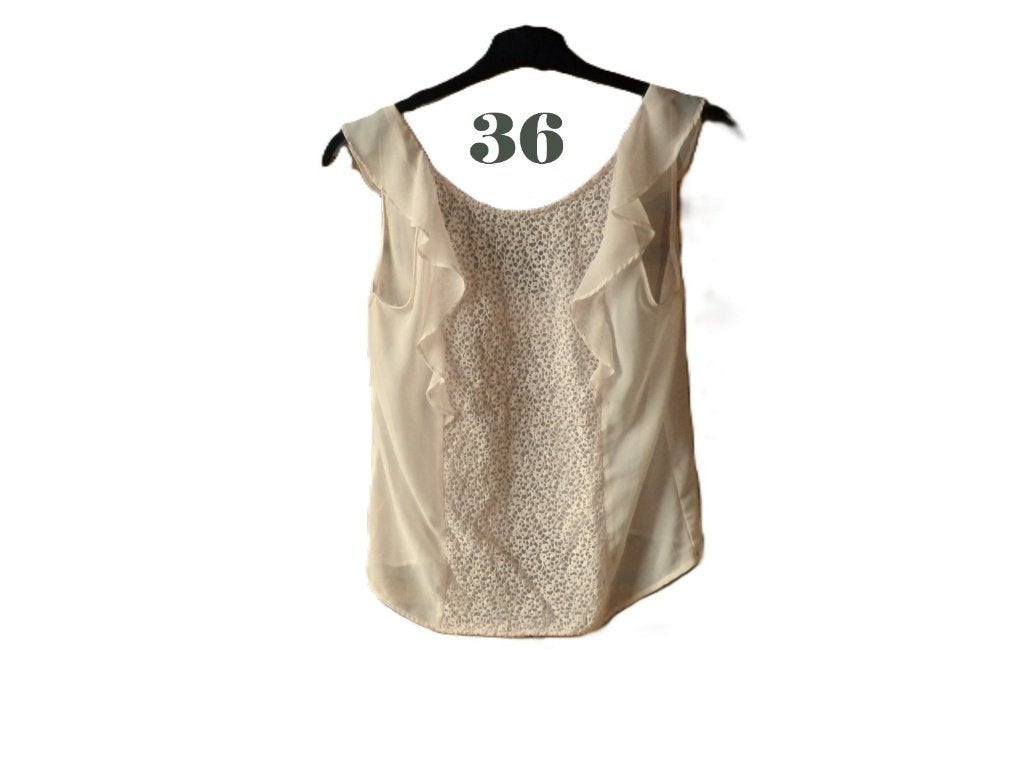 (65)- top femme t.36 rose - zara -, Sans manches, Enlèvement ou Envoi, Rose, Comme neuf