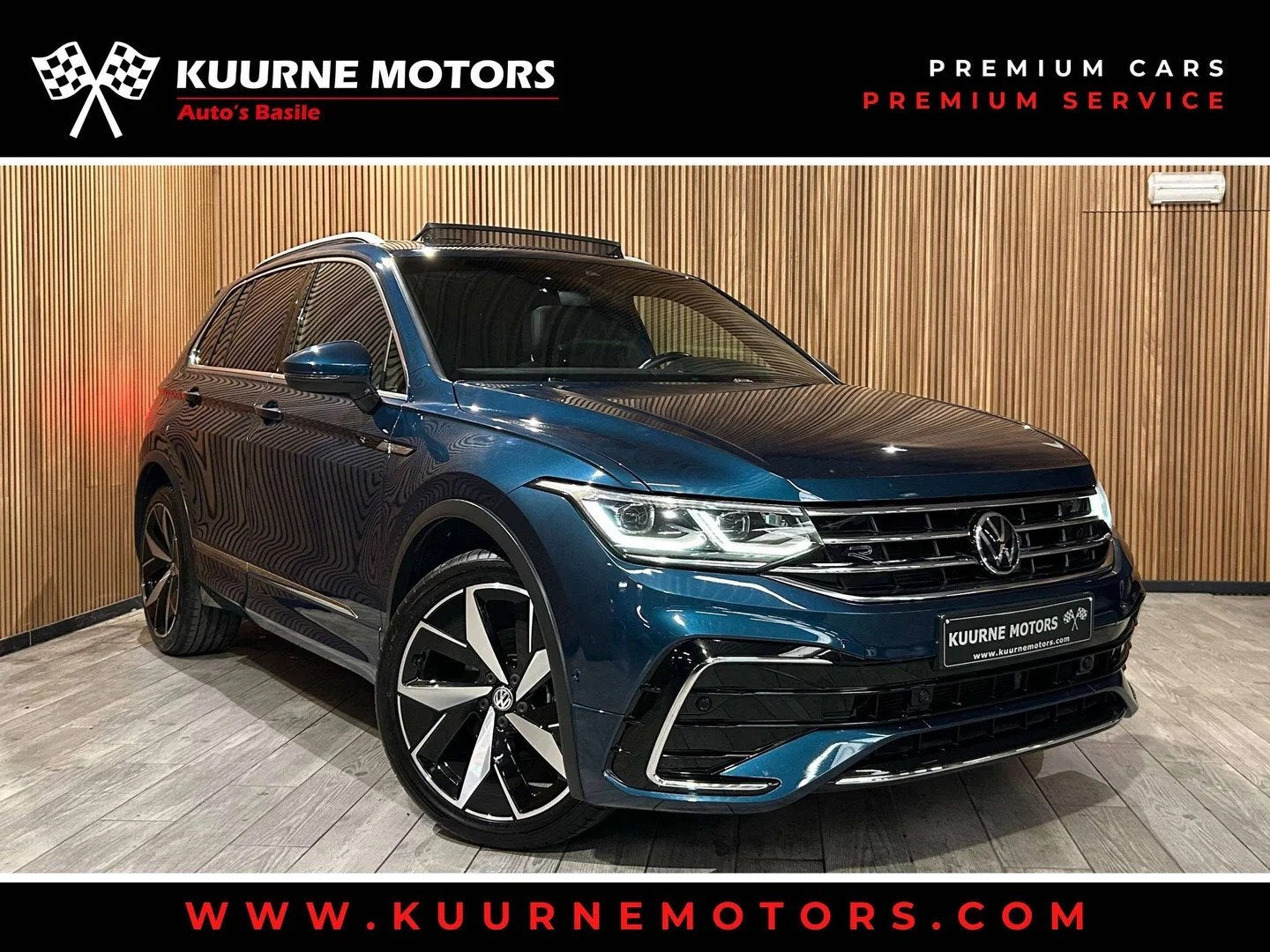 Volkswagen Tiguan 1.5 TSI R-Line DSG Alu20"/Pano/Acc/Cam/Led, 4 deurs, 4 cilinders, Parkeerassistent, Blauw