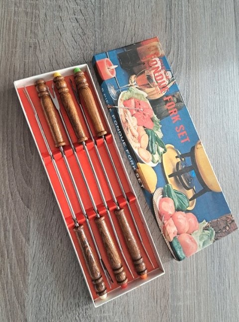 Fondue vorken set, Ophalen of Verzenden, Zo goed als nieuw, Bestekset, Overige typen