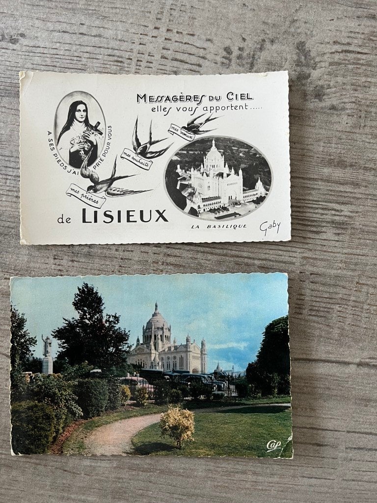 3 postkaarten Lisieux - basiliek, Verzamelen, Ophalen of Verzenden