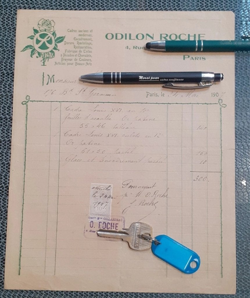 Disciple d'Auguste Rodin+Odilon Roche+Document historique, Enlèvement ou Envoi, Autres sujets, Europe, Autres matériaux