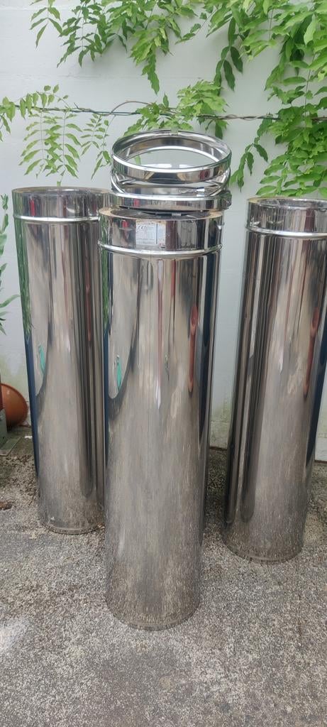 Conduit de cheminée double parois Inox, Maison & Meubles, Cheminées, Enlèvement, Comme neuf
