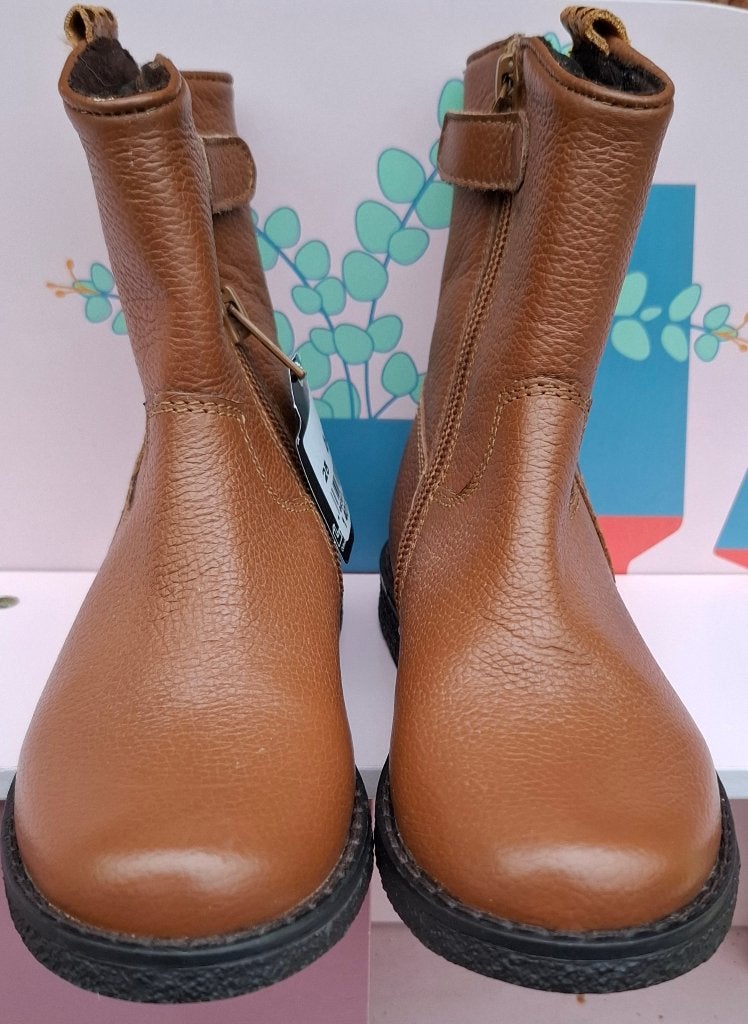 Limelight cognac lederen kinderlaarsjes maat 25, Ophalen, Laarsjes, Nieuw, Limelight