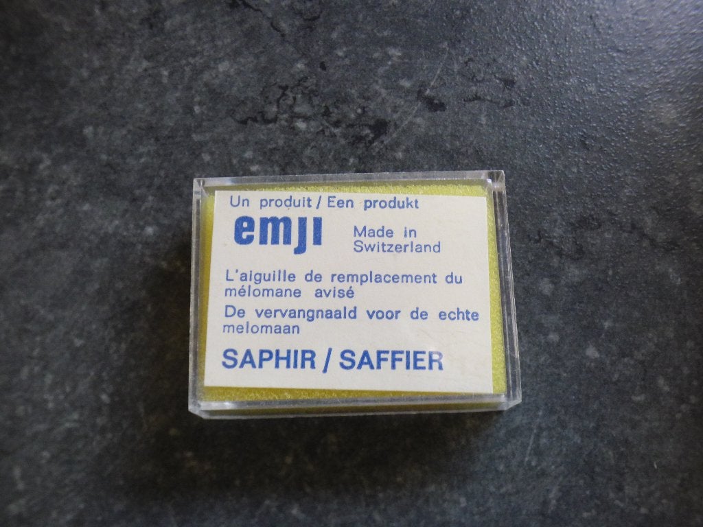 Vervangnaald Emji in saffier voor platendraaier, TV, Hi-fi & Vidéo, Tourne-disques, Enlèvement ou Envoi, Comme neuf, Pièce tourne-disques