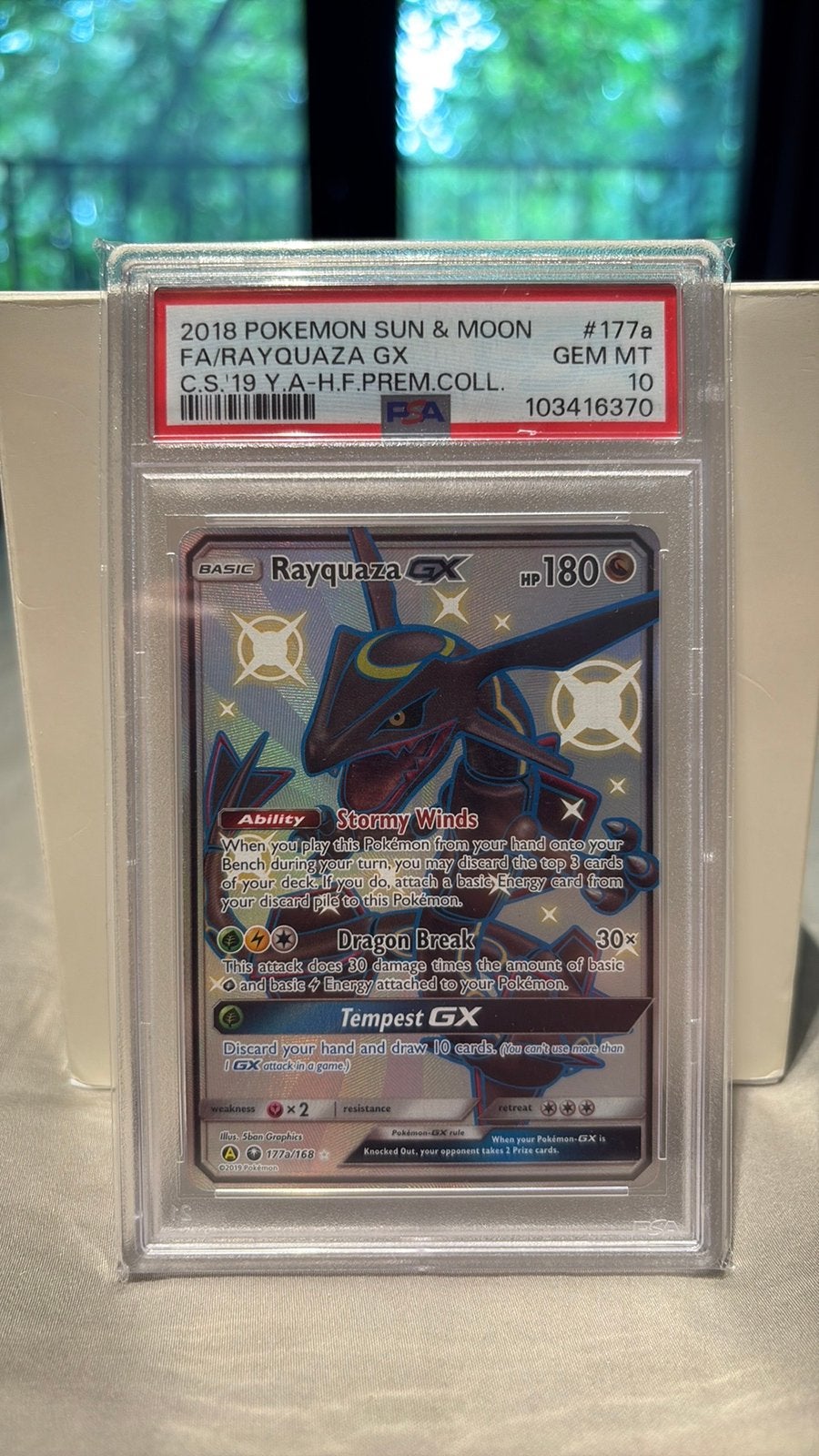 Rayquaza GX 177 PSA 10, Ophalen of Verzenden, Zo goed als nieuw