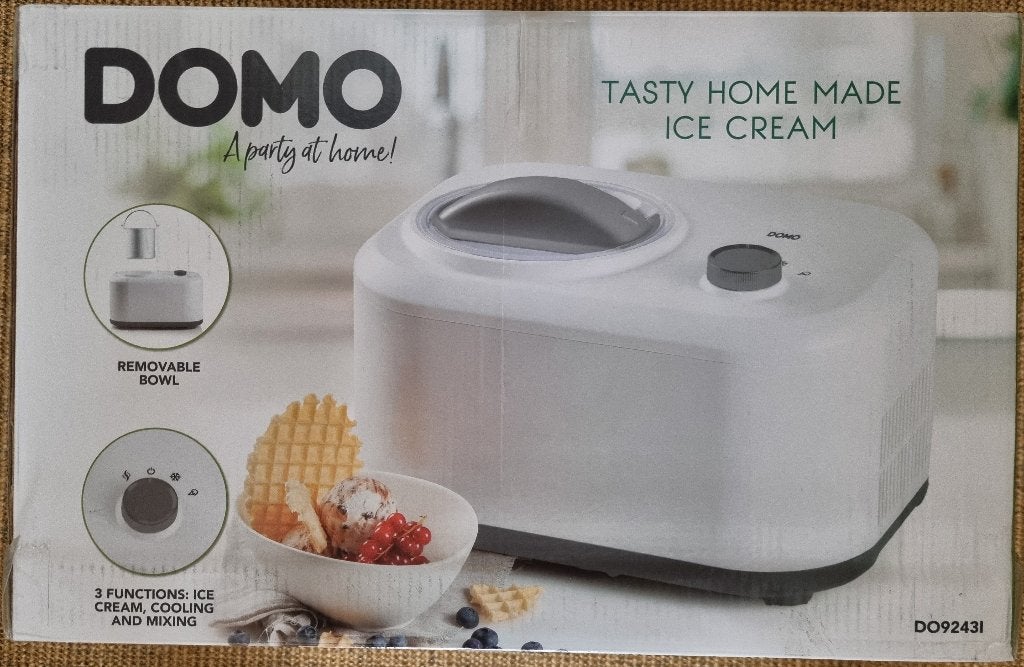 Nieuwe DOMO IJsmachine met Compressor 1L, Ophalen, Nieuw, Zelfvriezend