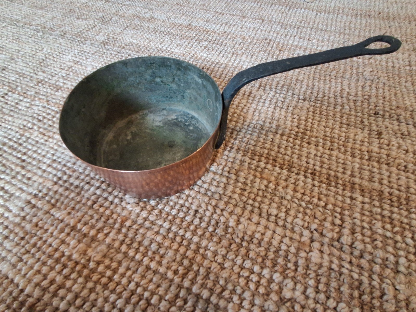 2 casseroles en cuivre très solides, dessus fixe, Enlèvement ou Envoi, Cuivre