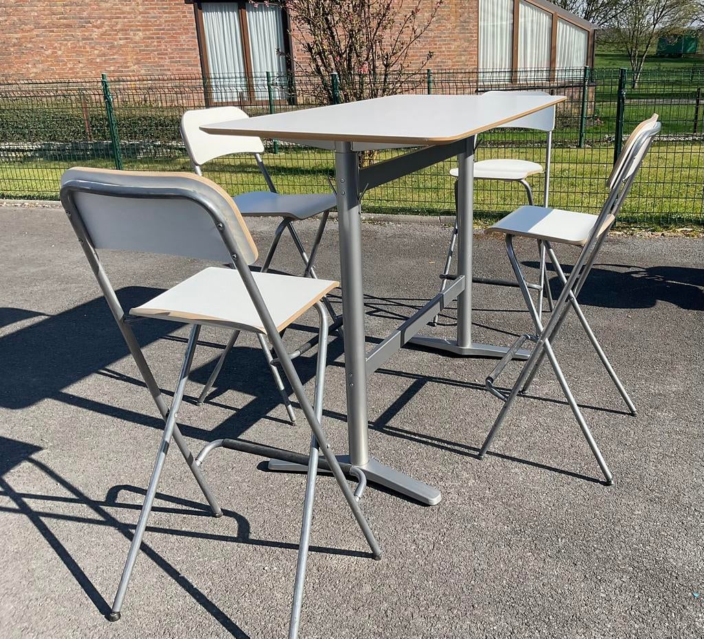 Table haute et chaises, Enlèvement ou Envoi, Utilisé