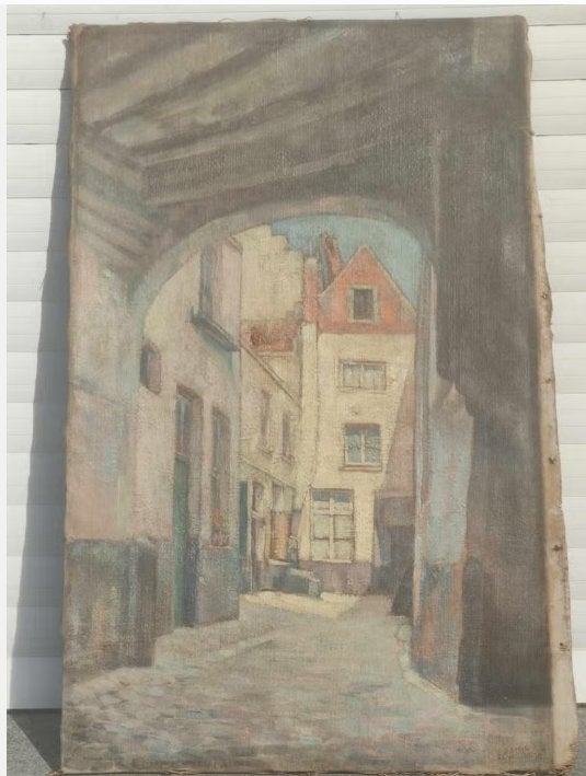 huile sur toile signe domin levering, Enlèvement ou Envoi, Toile