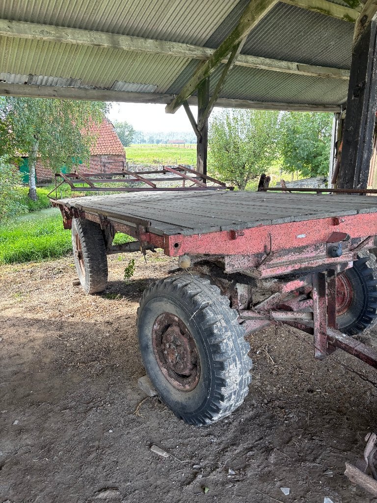 Platte landbouwwagen voor hooi of stro, Ophalen